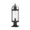 Z-Lite Roundhouse 1 Light Outdoor Pier Mounted Fixture, Black And Clear Seedy 569PHM-533PM-BK - alternate 3